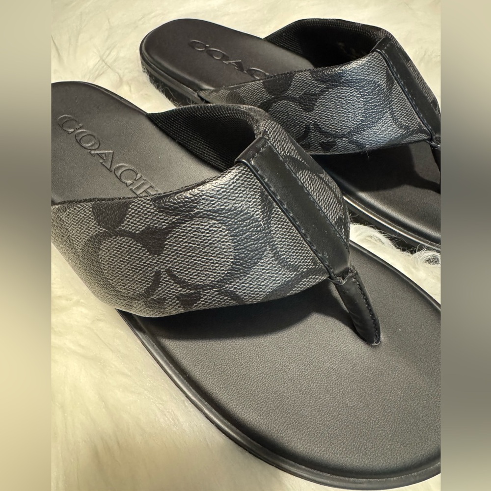 Coach Flip Flop In Signature Canvas